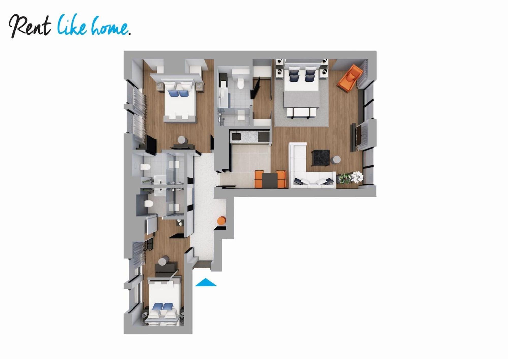 Rent Like Home - Deo Plaza Wyspa Spichrzow 그단스크 외부 사진